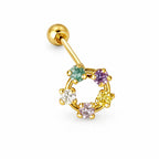 Piercing Circulo Pasteles Oro 10K