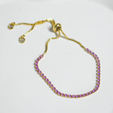 Pulsera Tennis Ajustable Rosa