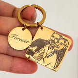 Llavero Personalizado Foto y Calendario Cuadrado