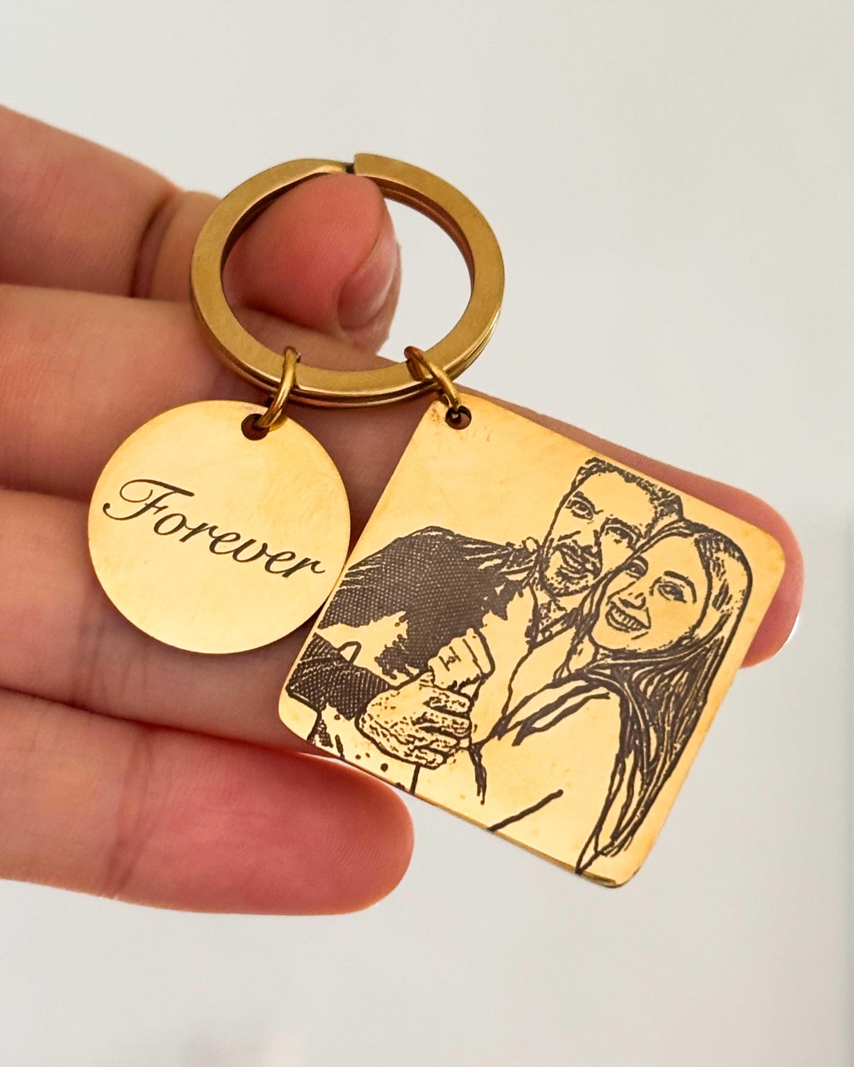 Llavero Personalizado Foto y Calendario Cuadrado