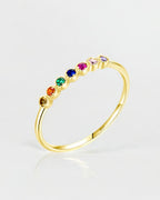 Anillo Colors Dorado Plata .925