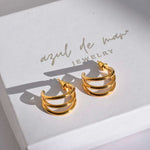 Arracadas Triples Lisas