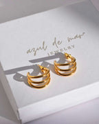 Arracadas Triples Lisas