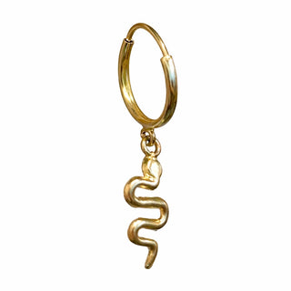 Arracadita 10K Dije Snake