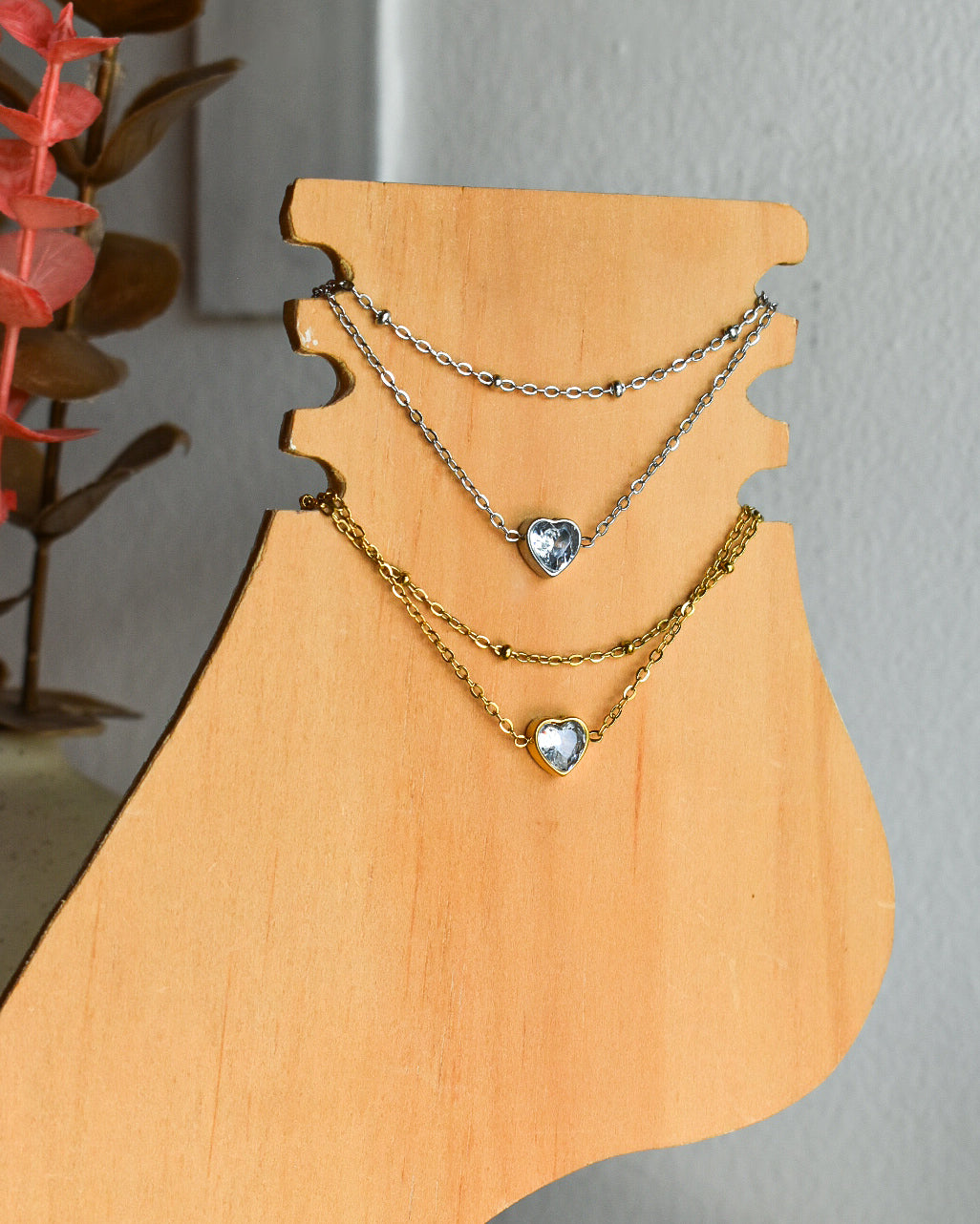 Tobillera Crystal Heart