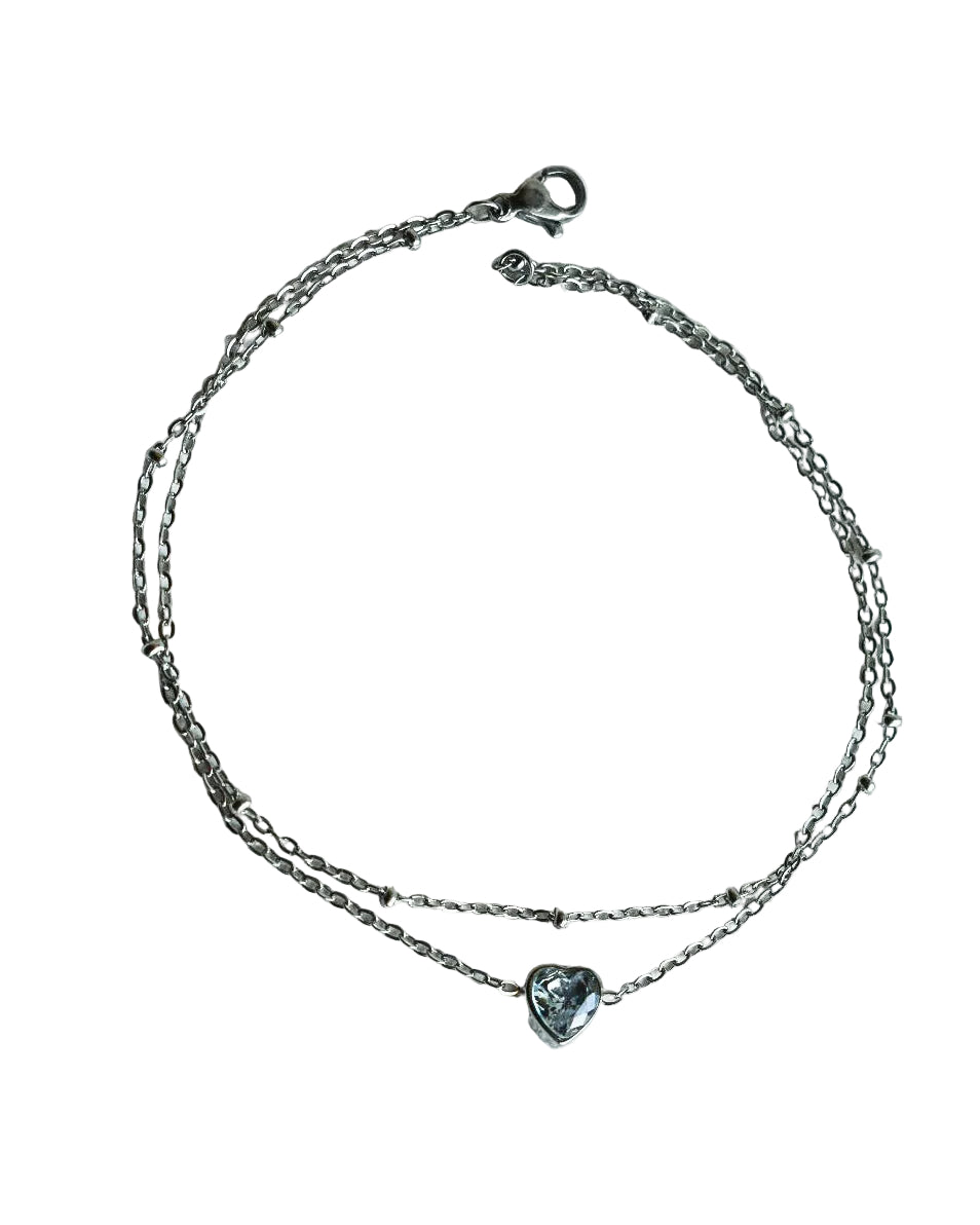 Tobillera Crystal Heart