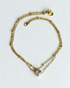 Tobillera Crystal Heart