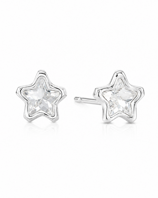 Par Estrellitas Cristal .925 (1 pza)