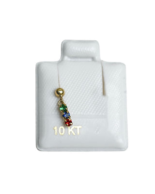 Piercing Tres Colores Colgante Oro 10K - 1 pza