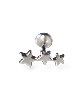 Piercing Tres Estrellas Plata .925 (1 pza)