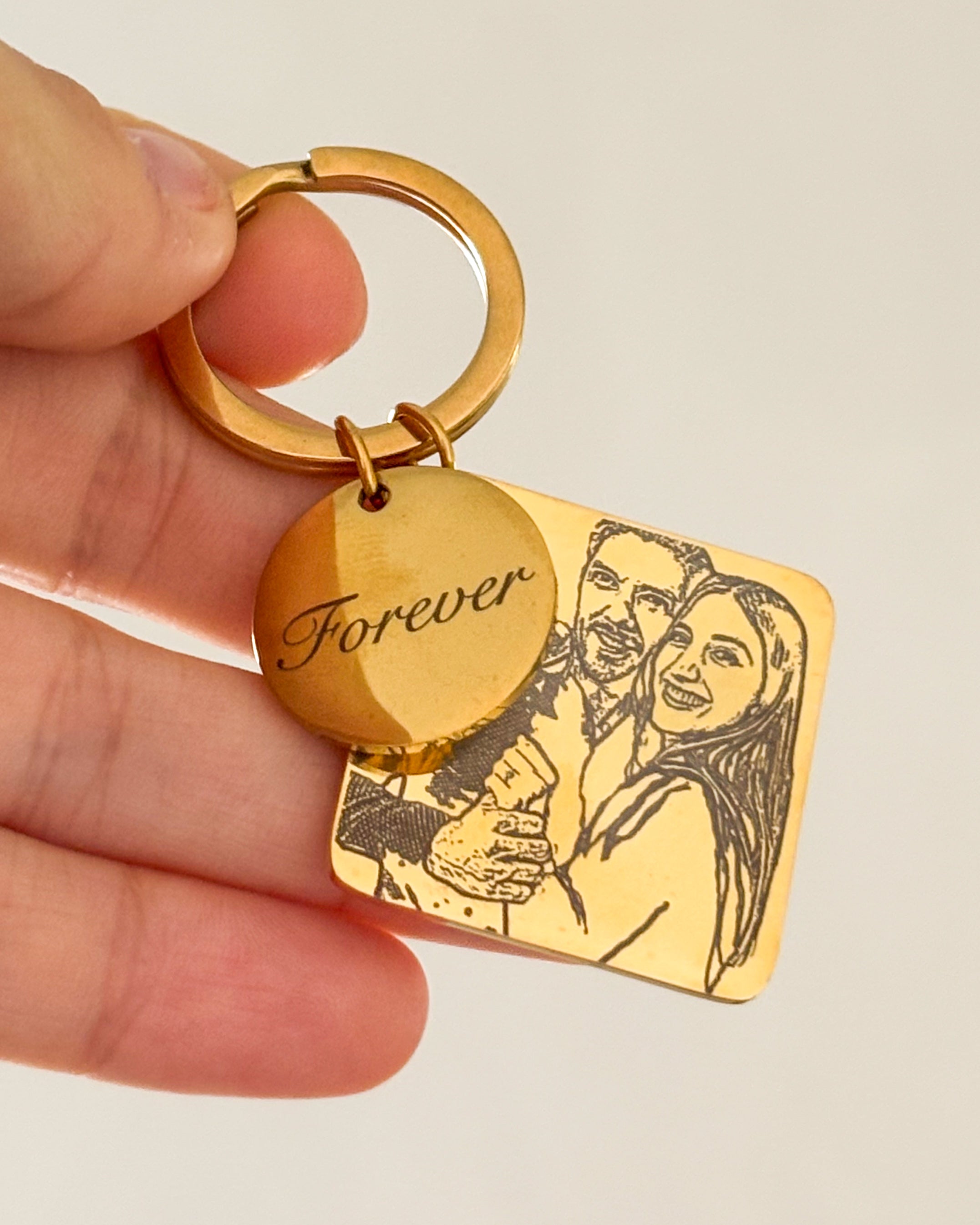 Llavero Personalizado Foto y Calendario Cuadrado