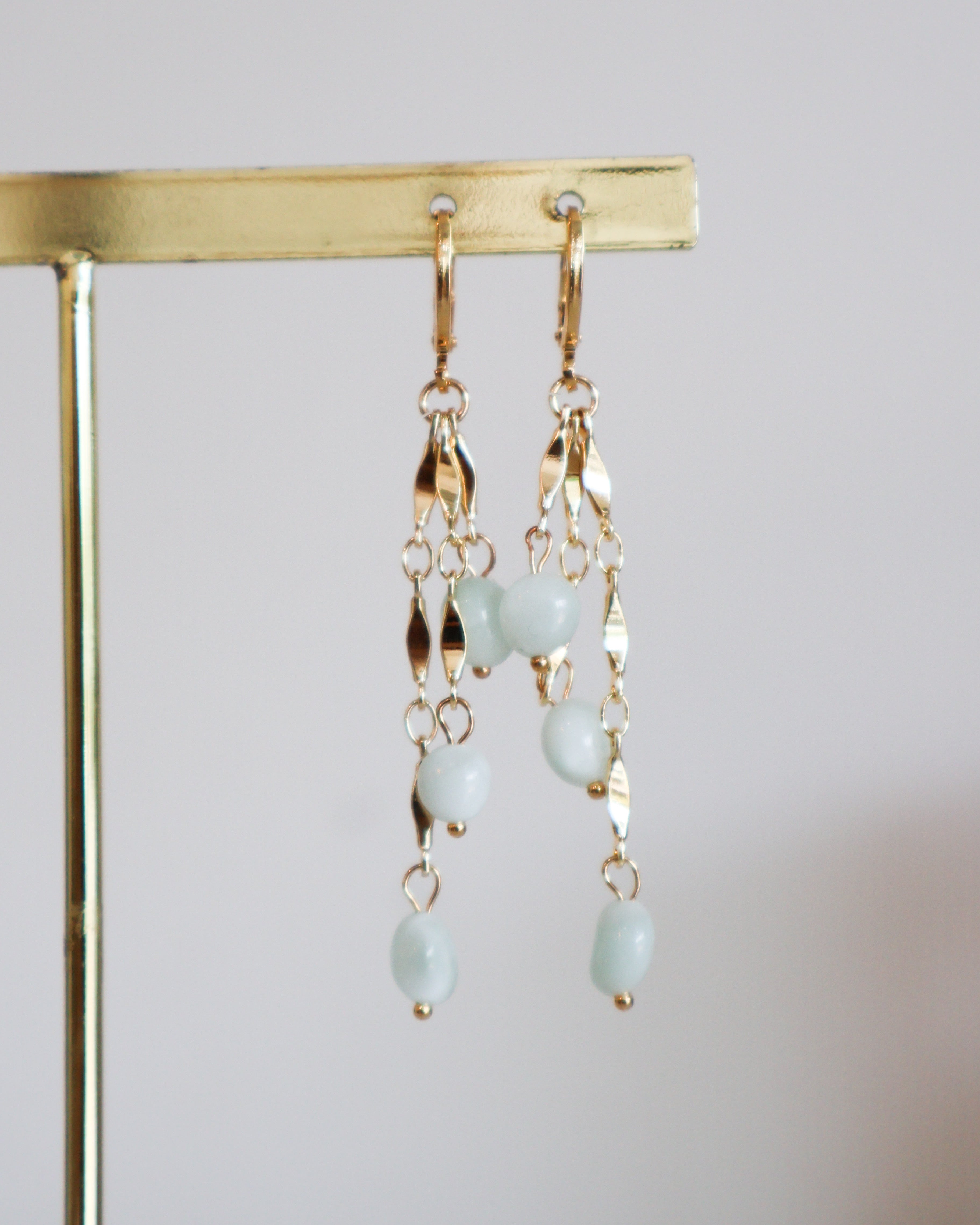 Aretes Cascada Angelita Verde