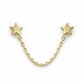 Piercing Doble Estrellas Oro 10K