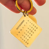 Llavero Personalizado Foto y Calendario Cuadrado