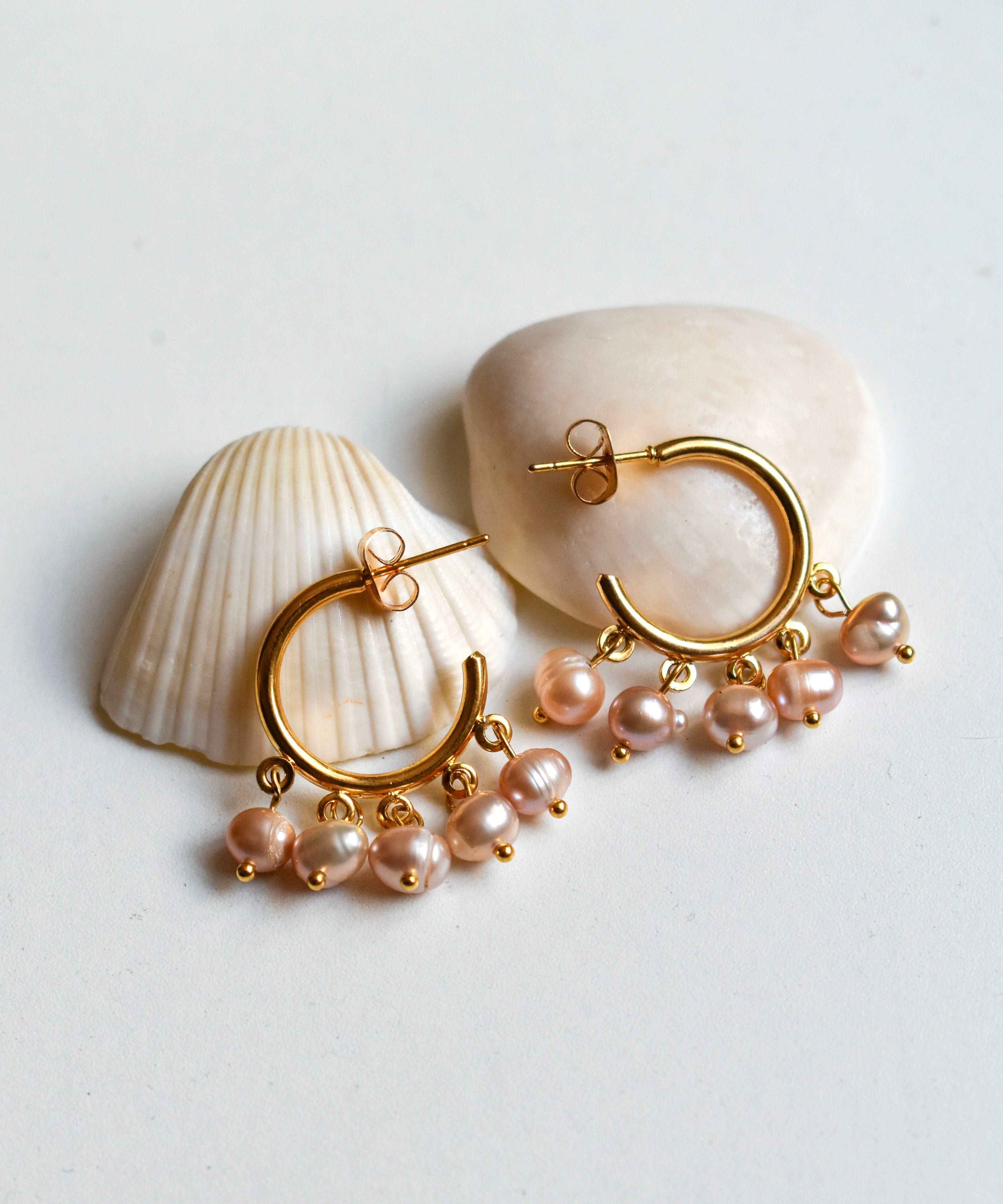 PINK PEARLS EARRINGS