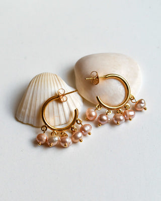 PINK PEARLS EARRINGS