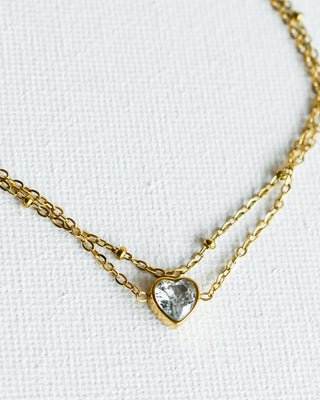 Tobillera Crystal Heart