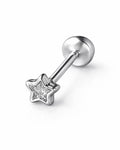 Piercing Estrella Cristal Plata .925