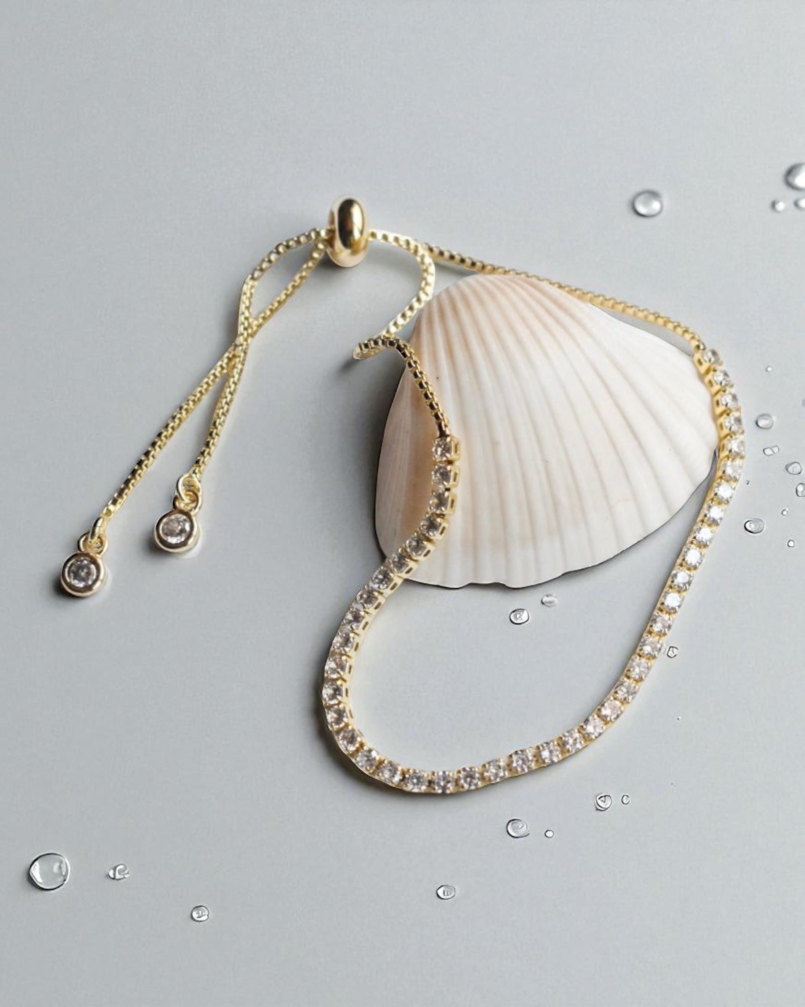 Pulsera Tennis Blanca - Ajustable