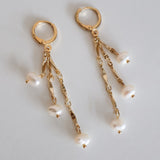 Aretes Cascada Perlas