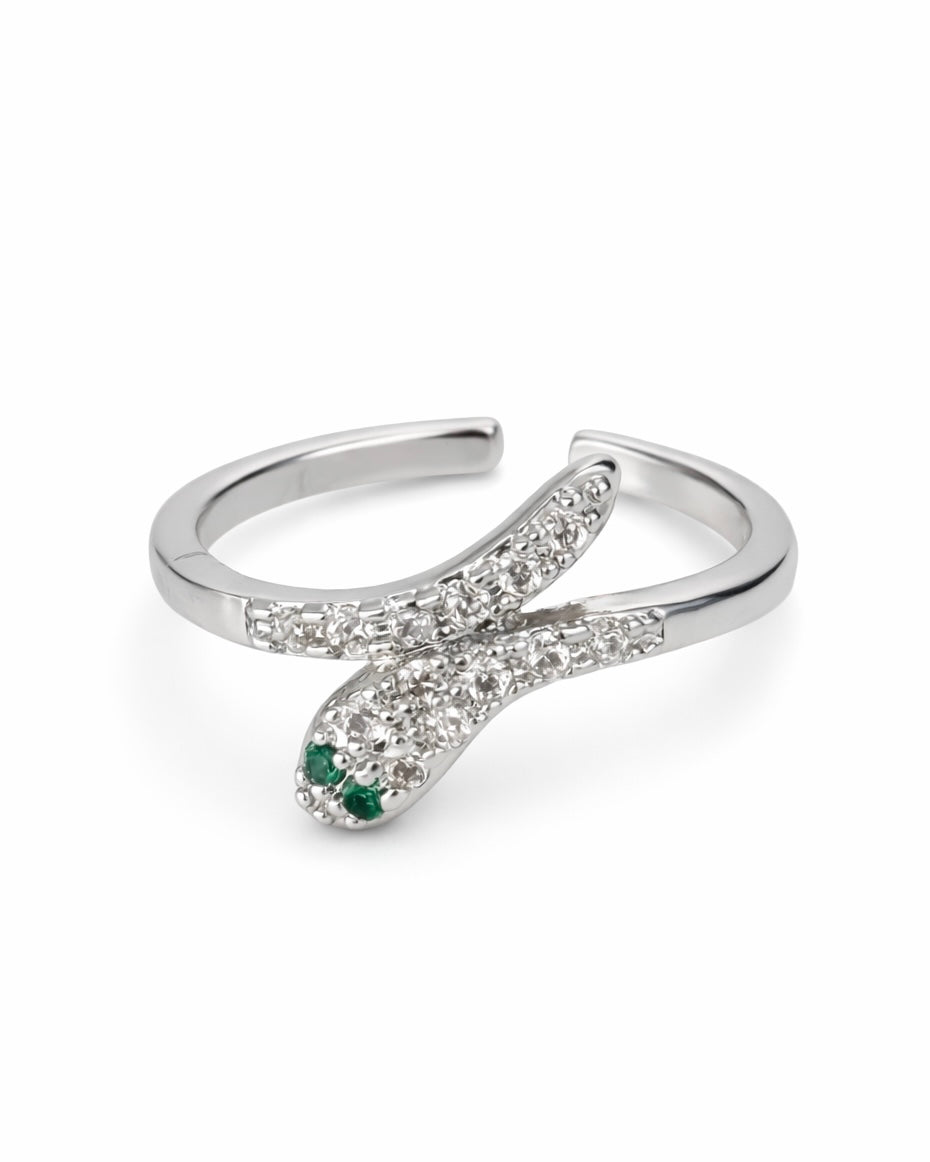 Anillo Serpiente Rodio