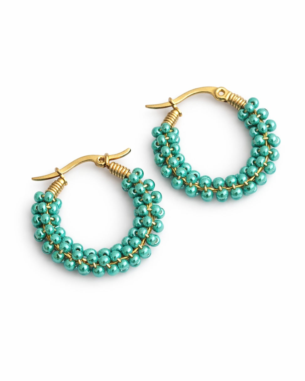 Aretes Bora Grandes Turquesa