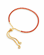 Pulsera Tennis Rojo - Ajustable