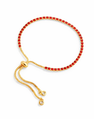 Pulsera Tennis Rojo - Ajustable