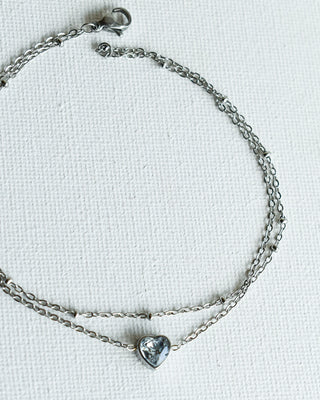 Tobillera Crystal Heart