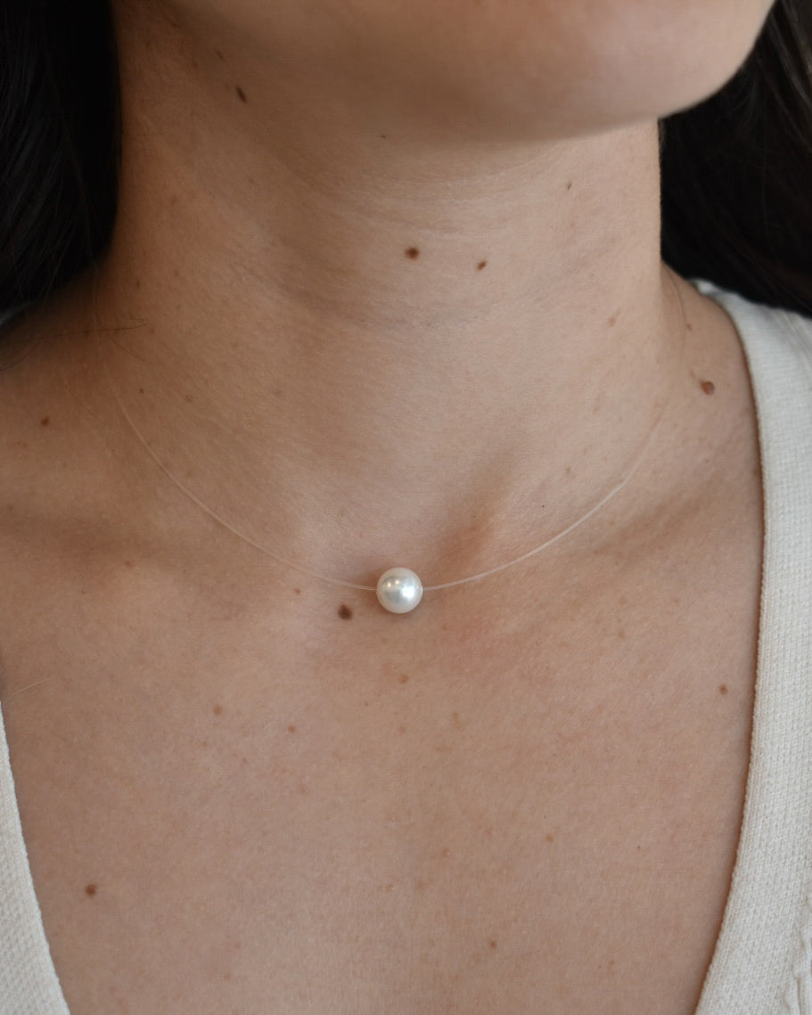 Collar Transparente Perla Mallorca 8 mm