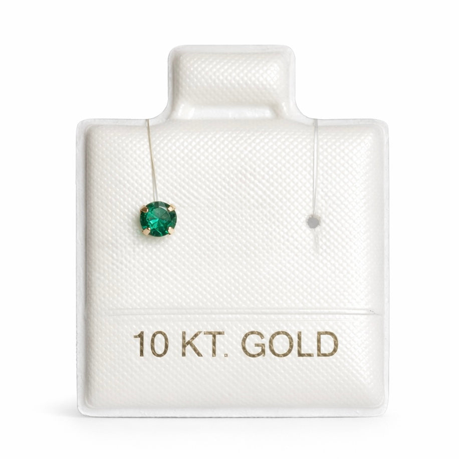 Piercing Cristal Verde 10k