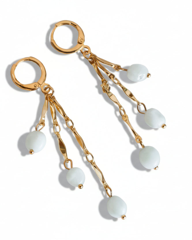 Aretes Cascada Angelita Verde