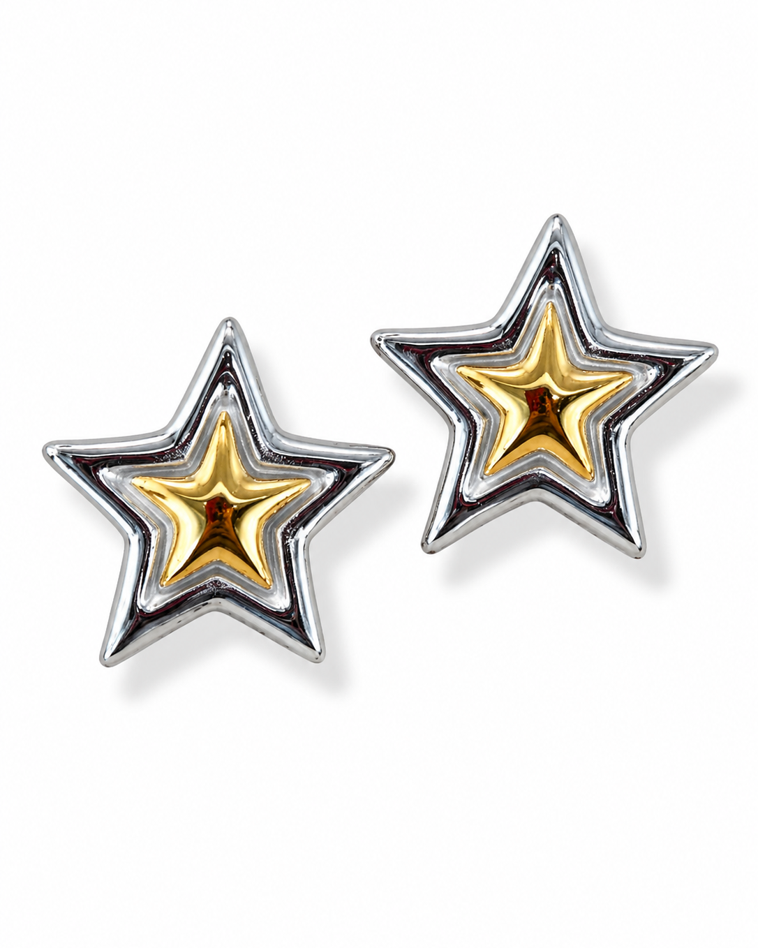 Aretes Star Bicolor