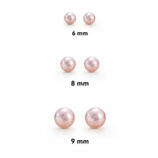 Aretes Perlas Rosas Plata 925