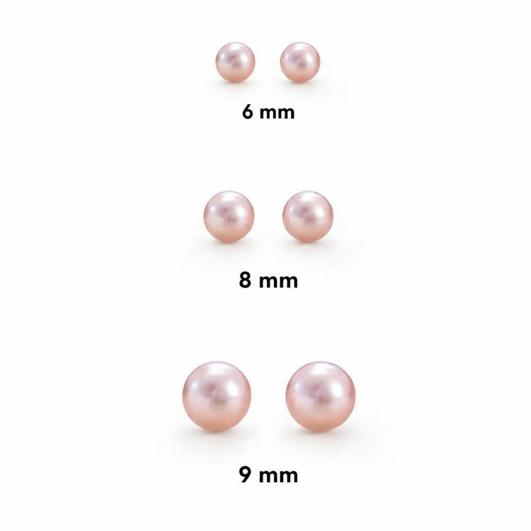 Aretes Perlas Rosas Plata 925