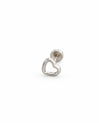 Piercing Corazon Hueco .925 (1 pza)