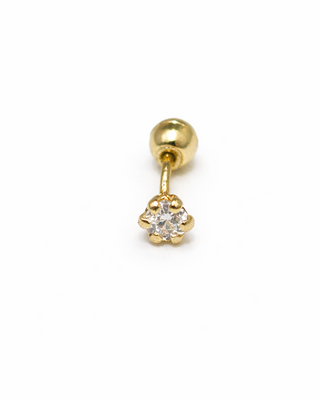 Piercing Cristal Mini Blanco 10k