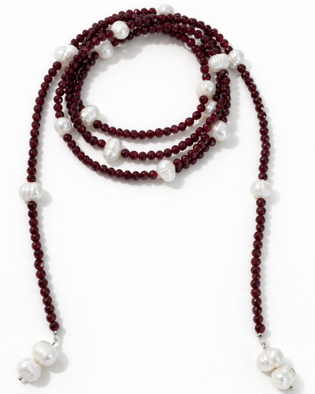 Collar Aura Perlas Tinto