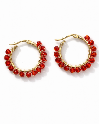 Aretes Isabella Rojos