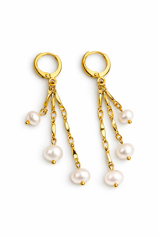 Aretes Cascada Perlas