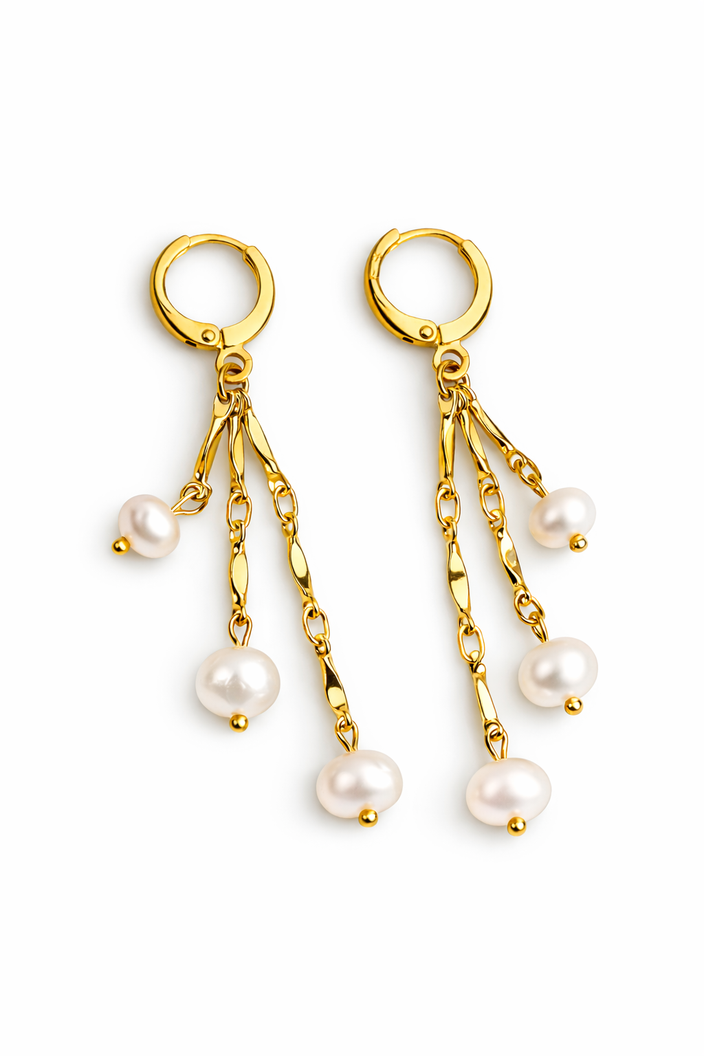 Aretes Cascada Perlas