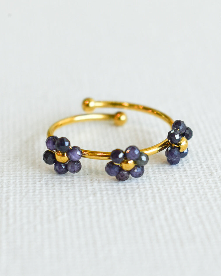 Anillo Florecitas Púrpura
