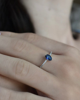 Anillo Rombo Azul - Plata 925