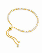 Pulsera Tennis Blanca - Ajustable