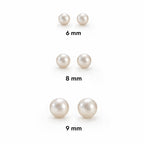 Aretes Perlas Blancas Plata .925
