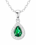 Collar Gota Verde Plata .925