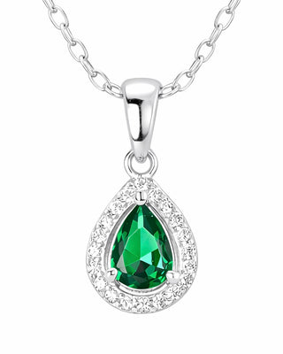 Collar Gota Verde Plata .925