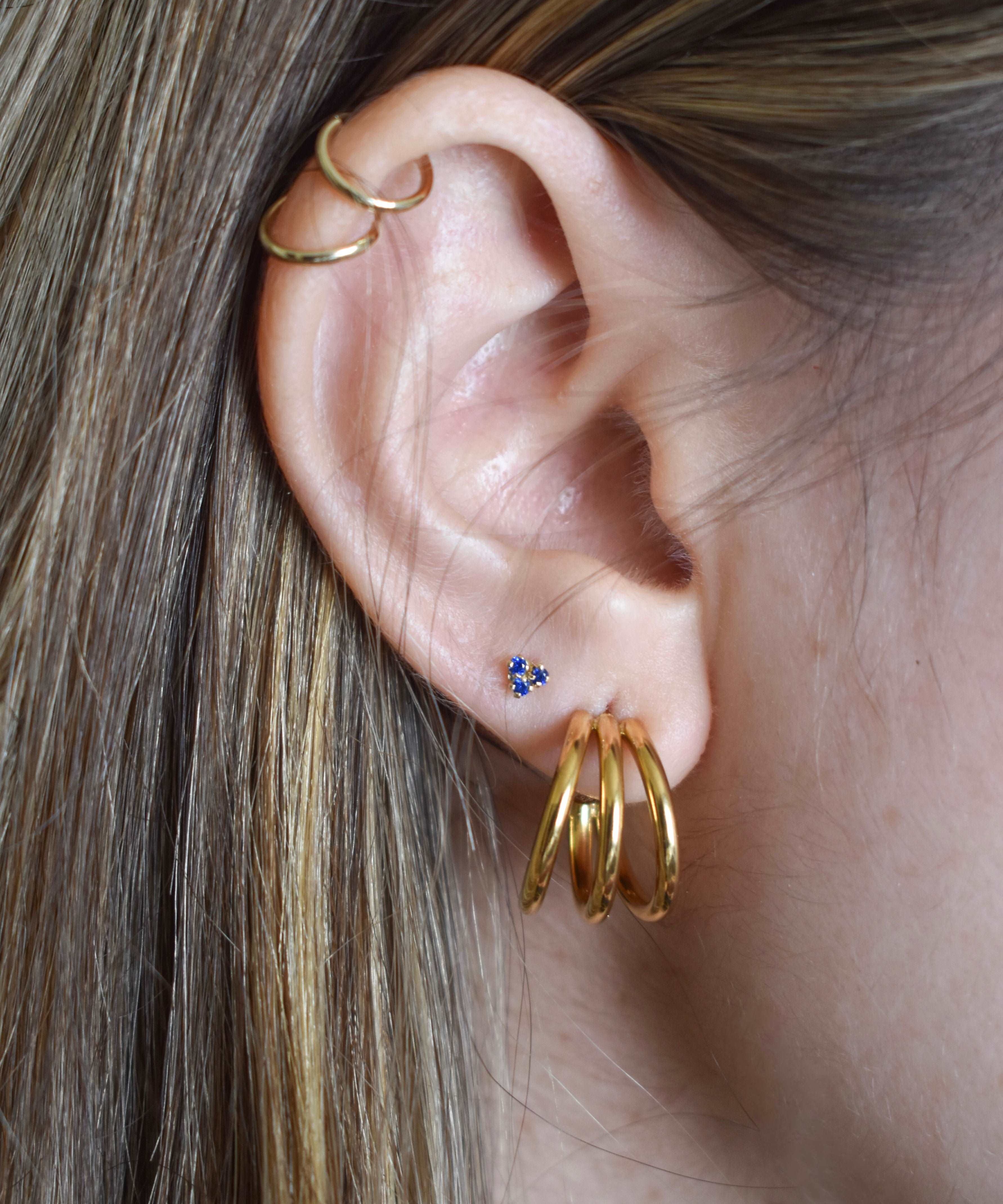 Arracadas Triples Lisas