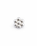 Piercing Flor Puntos Plata .925