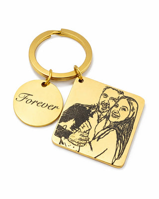 Llavero Personalizado Foto y Calendario Cuadrado